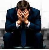 Stressed business owner